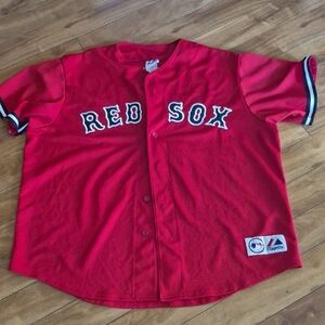 Majestic Red Sox Red Jersey